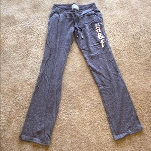 abercrombie sweatpants with bootcut bottoms